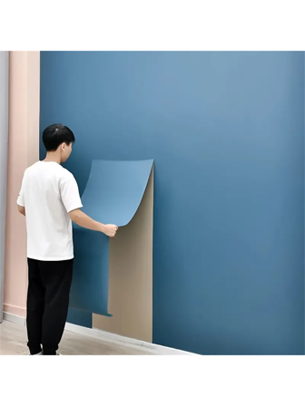 1 卷光面自粘墙纸，粘性墙纸，可移除和快速粘贴墙贴，适用于客厅、厨房、卧室墙壁装饰、橱柜、餐桌、书柜家具翻新和颜色变化、家居装饰、房间装饰、房间装饰美学