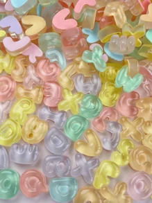 10-100pcs Cute Smooth Multicolor Resin Alphabet Craft Accessories - Suitable For DIY Projects, Can Be Combined With Modeling Clay To Create Your Own Designs, Freely Assemble Preferred Words, Suitable For Holiday Creations Like Halloween, Christmas, Etc. - Letter Type - View 17