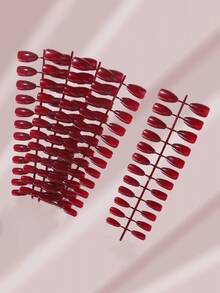 5 片/套甜美乳白色渐变指甲贴，有多种款式可选，包括长款、细款、高跟款、短款、杏仁形、椭圆形和方形脚趾甲按压式指甲美甲用品指甲 - 彩色 - 查看 6