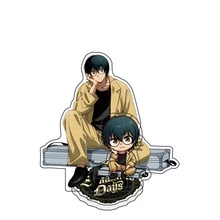 Nuevo soporte doble de 15 cm de acrílico, accesorios de colección de anime Sakamoto Days con las figuras de Shin Asakura y Taro Sakamoto, decoración de escritorio en el hogar para fans