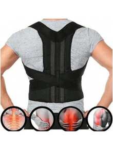 Comfort Fit Fall Winter Posture Corrector For Men & Women - Adjustable, Breathable Orthopedic Brace - Seamless Upper Back, Spine, Neck & Shoulder Support - Ideal For Daily Wear, Clavicle Stabilization - Promotes Healthy Posture, Prevents Slouching Halloween Costume - Black - View 3
