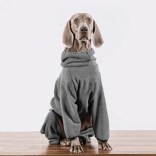 Medium-Large Dog Autumn/Winter Jumpsuit, Warm Protective To Cover Belly & Legs, Thermal Lined, Suitable For Golden Retriever, Labrador, German Shepherd And Other Medium-Large Breeds - Grey - View 15