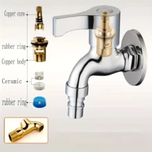 Multifunctional 304 Stainless Steel Faucet - Quick Connect For Washing Machine, Kitchen And Bathroom, Outdoor Garden
