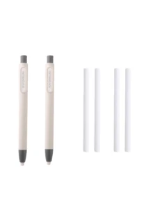 1/2/4 件自动铅笔橡皮擦，带可替换芯，素描、绘画、学校、书写文具，日式设计 - Grey set - 查看 10