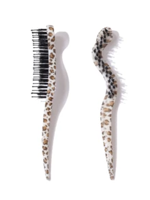 1 Stück modischer Halbmond Haarkamm mit Schlangenmuster, Leoparden Bartbürste, Borsten aus Schweineborsten Nackenreiniger, Stylingkamm, Bartölpinsel, Sektionskamm, Friseurwerkzeug, geometrischer Sektionskamm mit Schlangenmuster und Kontrastfarbe, Friseurwerkzeug, ganzjährig, Schönheits-Accessoire-Geschenke für Zuhause, Haarstyling-Set, für Friseur-Salon, Reise-Essentials