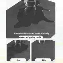 超强吸水厨房沥水垫 - 耐热防滑橡胶底，防污台面沥水垫，适用于家庭和餐厅使用。厨房用品 厨房配件 厨房工具 - 黑色 - 查看 2