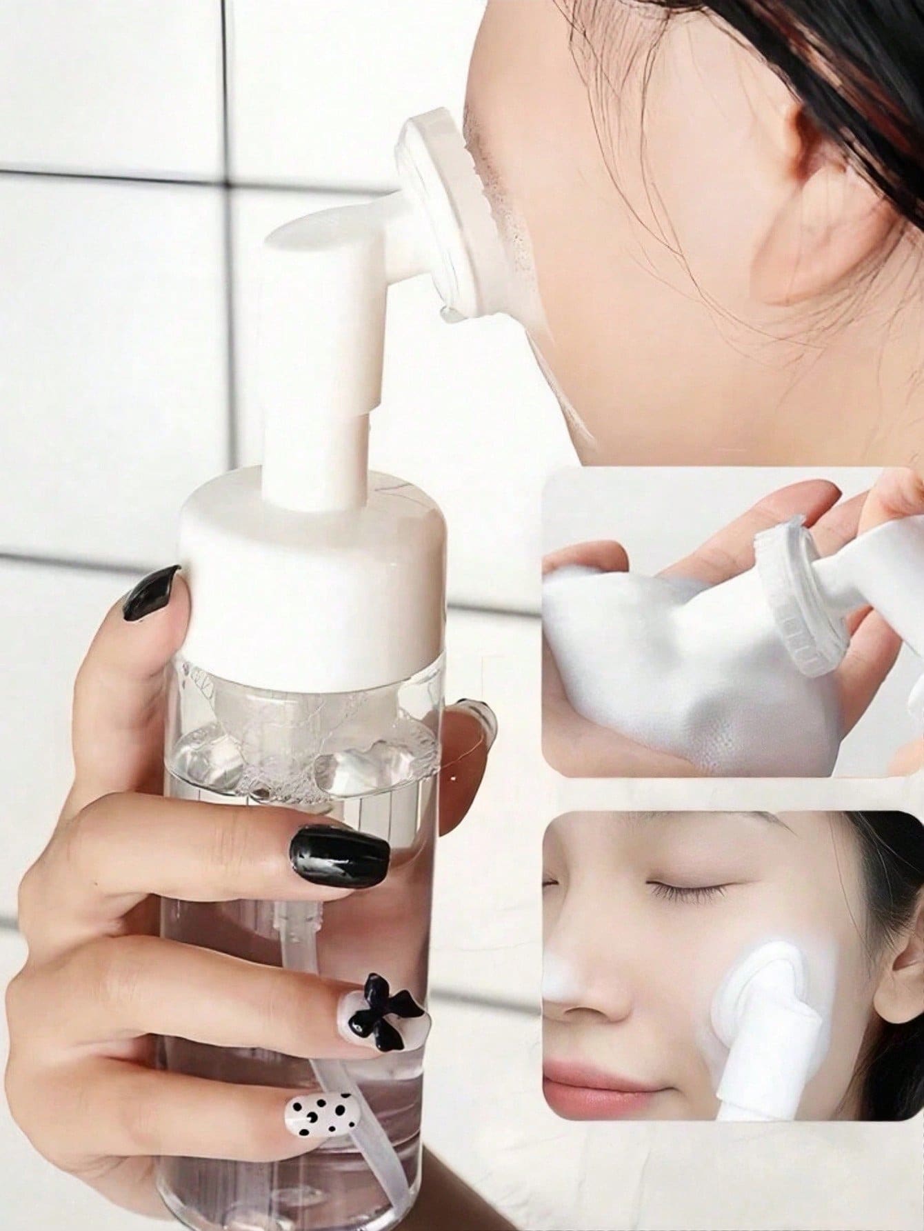 1 Stück 100/150/200ml tragbare Silikon Schaumspender Flasche, für selbstgemachten Schaumreiniger, Shampoo, geeignet für Zuhause, Reisen, einfach mitzunehmen