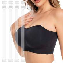 2pcs Invisible Transparent Bra Straps Soft Transparent Replacement Straps Non-Slip Adjustable Women's Strapless Bra - Multicolor - View 6