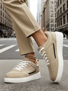 2025 New Women Casual Lace-Up Soft Bottom Comfortable Skateboard Shoes, Lightweight Low-Top Daily Sneakers, Couple Shoes