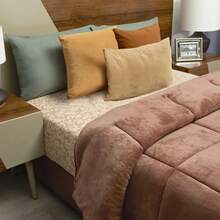 DECO HOGAR Cobertor Grueso Super Calientito Y Suave Con Varios Modelos - Marrón Mocha - Ver 3