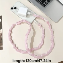 3/1pc Sparkling Diamond Mesh Cable Protector, Universal Cord Sleeve, Anti-Breakage Cable Cover, Compatible With IPhone 12-17/ 20W Fast Charger Adapter Charger Protector Charger Case Phone Accessories