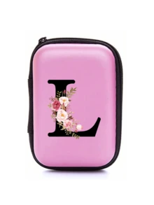 Túi đựng đồ chữ cái A-Z màu hồng EVA, in họa tiết hoa hồng trắng, lý tưởng để đựng dây cáp du lịch, dây USB, phụ kiện điện tử, tai nghe lễ hội âm nhạc và đồ dùng công nghệ khi đi du lịch, đi làm, đi học, ở ký túc xá. Món quà tuyệt vời cho Ngày Nhà giáo. - Nhiều màu - Xem 10