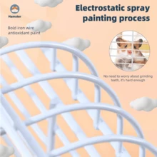 Jaula para hámster de 4 niveles con tobogán y botella de agua, ruedas de ejercicio para una entrada rápida y fácil. - Marrón - Ver 3