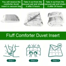 1pc Ultra Soft & Comfortable Feather Down Comforter - White - View 3