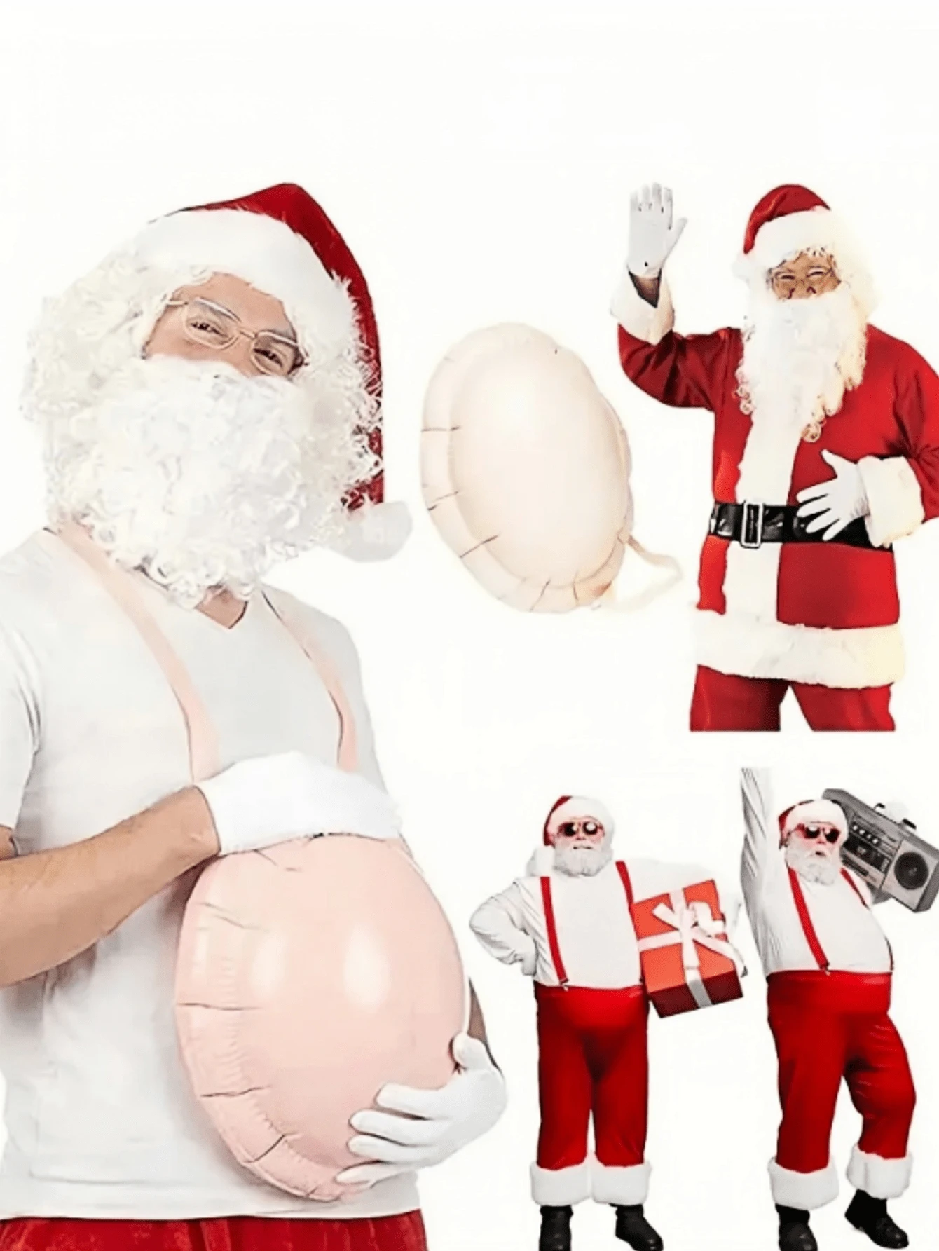 1pc Inflatable Belly Costume, Decoration, Suitable For Parties, Home Entertainment, Inflatable Belly, PVC Material, Christmas Funny Belly, Inflatable Beer Belly, Stage Play Role Play And Party Props - Multicolor - View 1