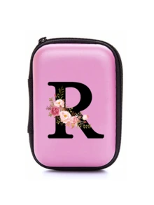 Túi đựng đồ chữ cái A-Z màu hồng EVA, in họa tiết hoa hồng trắng, lý tưởng để đựng dây cáp du lịch, dây USB, phụ kiện điện tử, tai nghe lễ hội âm nhạc và đồ dùng công nghệ khi đi du lịch, đi làm, đi học, ở ký túc xá. Món quà tuyệt vời cho Ngày Nhà giáo. - Nhiều màu - Xem 27