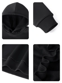 Sweat-shirt-shirt décontracté imprimé pour la Saint-Valentin, filles, doux et épais, manches longues, Top à capuche coloré pour l'automne/l'hiver, vêtements pour étudiants et jeunes enfants - met en valeur le style unique de chaque enfant ! Sweat-shirt-shirts, vêtements pour préadolescentes, vêtements pour enfants, vêtements de Saint-Valentin pour filles - Noir - Voir 5