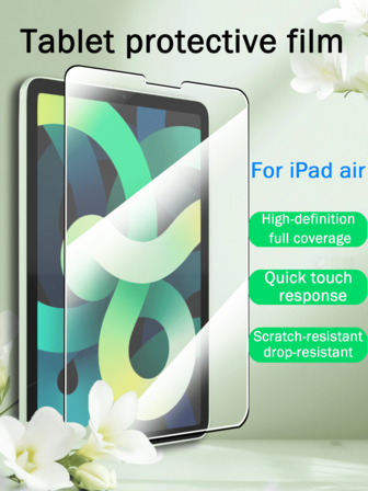 One Pieces Of Ultra-High-Definition Tempered Glass Screen Protector, Suitable For Various Tablet Models, Scratch-Resistant, Smooth Surface, No Bubbles, Easy To Install Screen Protection Essentials, Applicable To Daily Shield, Office, Home Pad Screen Protector Pad Accessories Waterproof Shockproof Anti-Fall Scratch Resistant