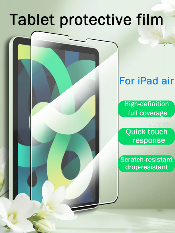 One Pieces Of Ultra-High-Definition Tempered Glass Screen Protector, Suitable For Various Tablet Models, Scratch-Resistant, Smooth Surface, No Bubbles, Easy To Install Screen Protection Essentials, Applicable To Daily Shield, Office, Home Pad Screen Protector Pad Accessories Waterproof Shockproof Anti-Fall Scratch Resistant