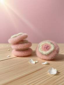 2pcs Cherry Blossom Pattern Dish Cloths, Household Kitchen Cleaning Wiping Cloths, Hanging Dish Cloths, Pink Dish Cloths