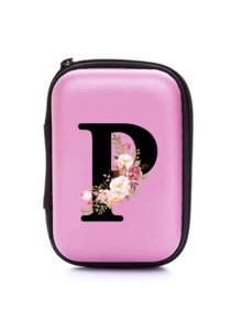 Túi đựng đồ chữ cái A-Z màu hồng EVA, in họa tiết hoa hồng trắng, lý tưởng để đựng dây cáp du lịch, dây USB, phụ kiện điện tử, tai nghe lễ hội âm nhạc và đồ dùng công nghệ khi đi du lịch, đi làm, đi học, ở ký túc xá. Món quà tuyệt vời cho Ngày Nhà giáo. - Nhiều màu - Xem 23