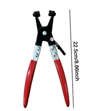 1PC/2PCS Hose Clamp Pliers, Disassembly Kit With Long Steel Wire Spring Hose Clamp, Manual Tool Pliers With Wire Bundle, Suitable For Car Maintenance Manual Tool Set - Red - View 2