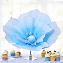 1 Pc Artificial Flower Poppy PE Big Flower For Home Decoration Wedding Guide Photography Props - Multicolor - View 4