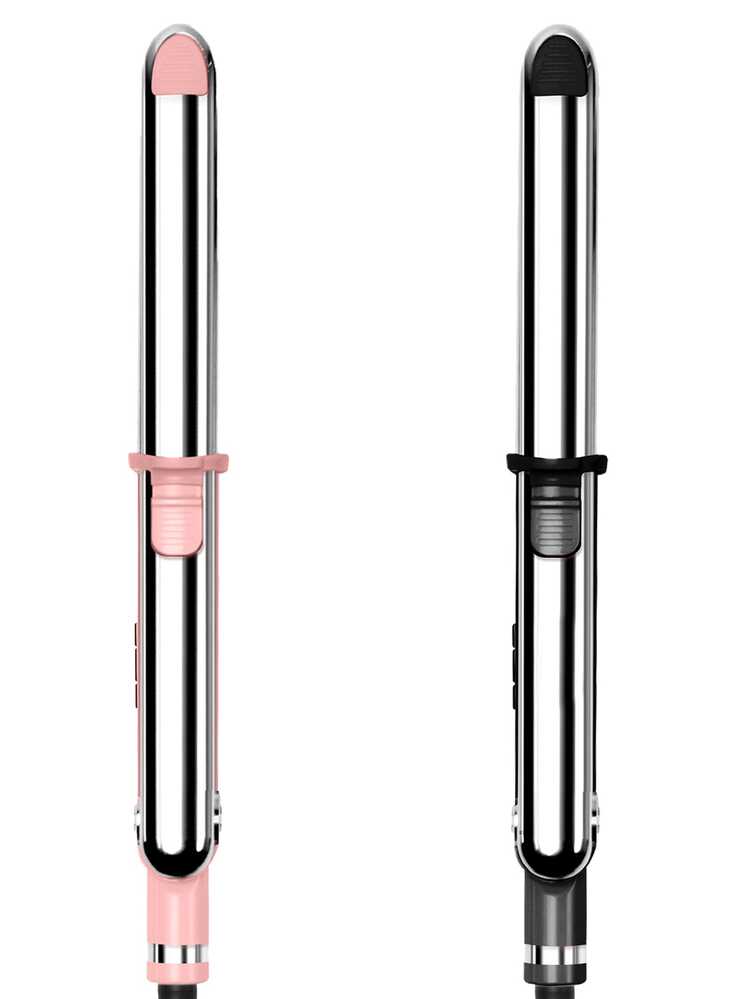 UKLISS 二合一钛金直发卷发器 - 高光泽陶瓷面板，30秒快速加热，110-240V双电压，方便旅行携带，沙龙级造型工具，打造柔顺直发和蓬松卷发 - 查看 1