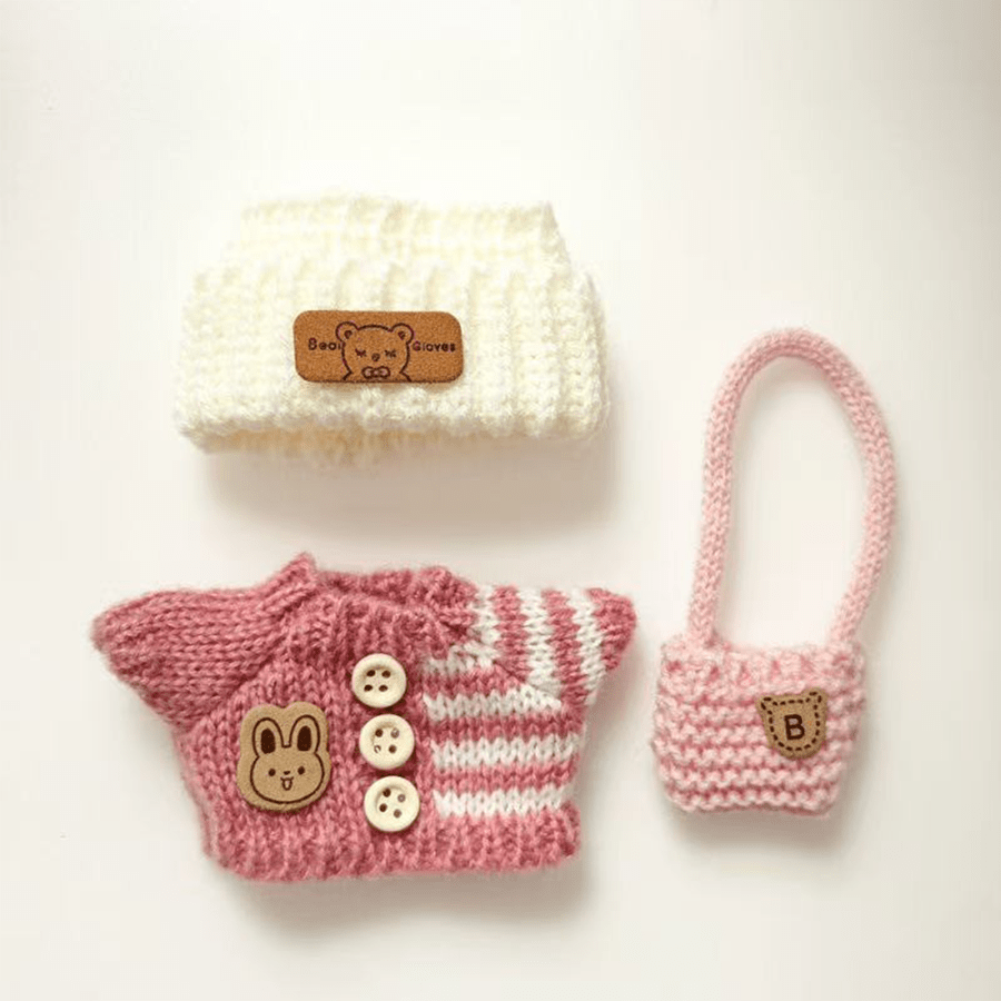 3pcs Clothes Only] 1st, 2nd, 3rd Generation Blind Box Clothing Set, IABUBU Casual Outfit With Elastic Hat,