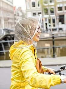 1/3/5 piezas Poncho de lluvia transparente y a prueba de agua con visera, protege el peinado, sombrero de lluvia de plástico, sombrero a prueba de viento y lluvia unisex, sombrero de lluvia portátil y conveniente