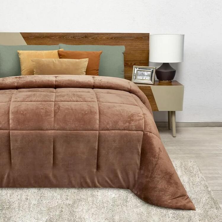 DECO HOGAR Super Warm And Soft Thick Blanket With Various Patterns - Màu nâu  Mocha - Xem 2