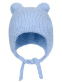 1 件女士可爱猫耳毛茸茸护耳针织帽，温暖时尚，适合日常佩戴 - 繫繩款貓咪耳帽 - 查看 13