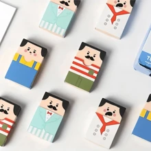 2件/4件/8件/12件/24件新奇光头橡皮擦，搞怪文具学习用品，可爱卡通趣味橡皮擦，课堂小礼物