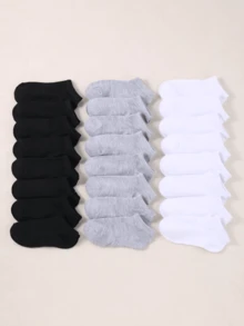 40 双纯色儿童船袜适合所有季节的男孩和女孩的日常穿搭（1-16 岁）赤脚 - 彩色 - 查看 6