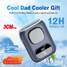 BDQ AI Portable Fan Rechargeable, 5 Speeds Strong Airflow, Personal Waist Fan With Up To 20H Of Working Time, Hands-Free Hanging Neck Fan, Wearable Belt Fan For Camping, Outdoor, Jobsite - 寶藍色 - 查看 1