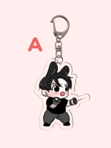 1个亚克力卡通韩流卡通钥匙扣/动漫钥匙扣/友情钥匙扣：以卡通人物为主题，可作为包包配饰、趣味饰品和粉丝礼物。非常适合送给男朋友、女朋友、家人、老师，也可作为派对礼物和主题手机装饰。可作为带证件夹的包包挂绳、汽车配饰、包包挂饰、圣诞节汽车配饰和姐妹礼物。 - 彩色 - 查看 15