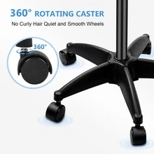 Salon Tray On Wheels, Salon Rolling Tray With Adjustable Height, Hair Stylist Tray, Suitable For Tattoo Tray And Dental Tray Rolling Tray, Salon Tray, Salon Station, Tattoo Tray, Salon Tray On Wheels, Stylist Tray - Black 158 - View 5