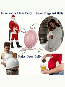 1pc Inflatable Belly Costume, Decoration, Suitable For Parties, Home Entertainment, Inflatable Belly, PVC Material, Christmas Funny Belly, Inflatable Beer Belly, Stage Play Role Play And Party Props - Multicolor - View 5