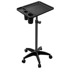 Salon Tray On Wheels, Salon Rolling Tray With Adjustable Height, Hair Stylist Tray, Suitable For Tattoo Tray And Dental Tray Rolling Tray, Salon Tray, Salon Station, Tattoo Tray, Salon Tray On Wheels, Stylist Tray - Black 158 - View 1
