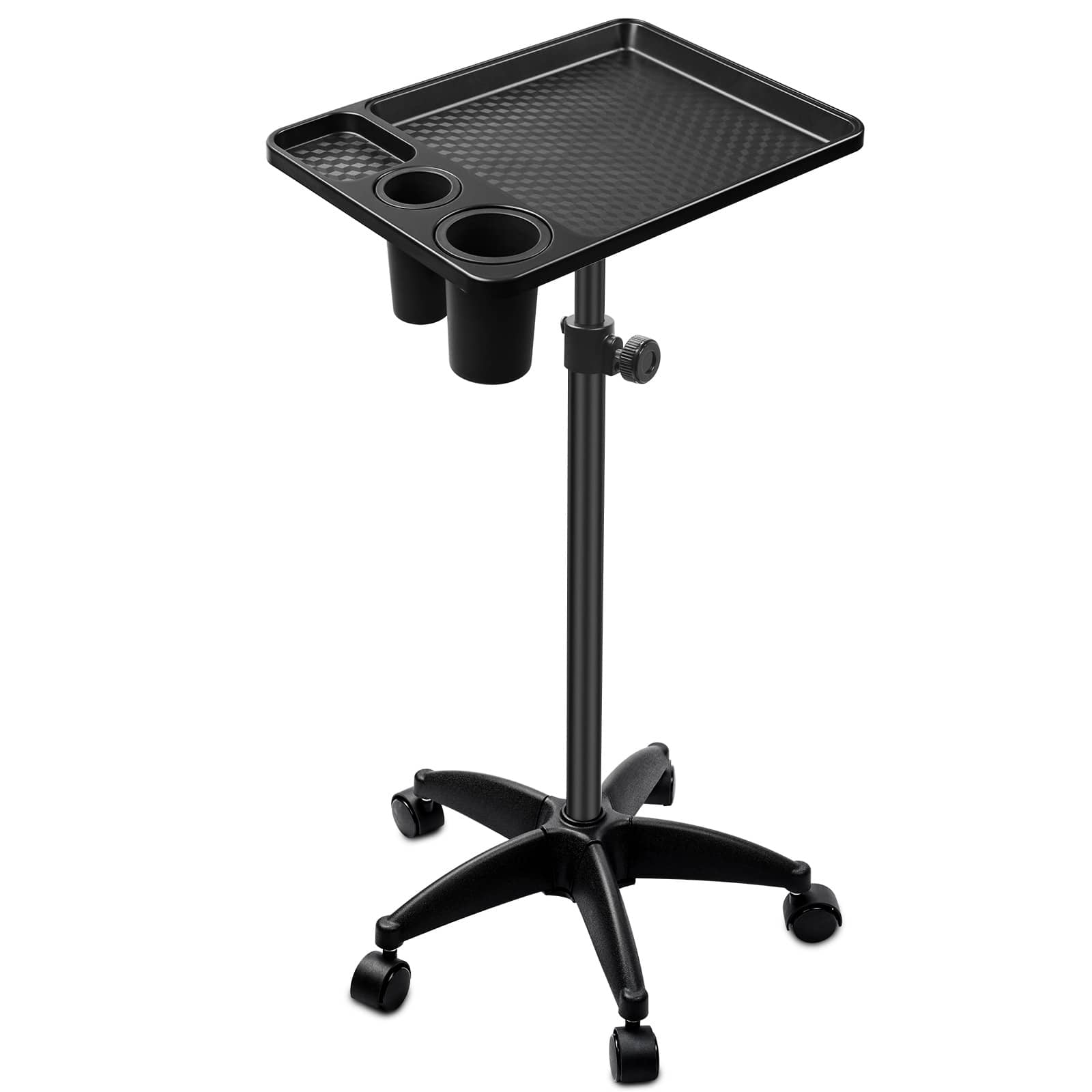 Salon Tray On Wheels, Salon Rolling Tray With Adjustable Height, Hair Stylist Tray, Suitable For Tattoo Tray And Dental Tray Rolling Tray, Salon Tray, Salon Station, Tattoo Tray, Salon Tray On Wheels, Stylist Tray - Black 158 - View 1