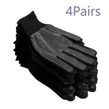 2/4 Pairs Unisex Gloves, Fitness/Cycling/Sports Grip Gloves With Dots, Black/Grey Options, Elastic Nylon Material, Breathable Comfortable Durable, Suitable For Outdoor Cycling, Camping, Fishing