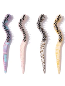 1 Stück modischer Halbmond Haarkamm mit Schlangenmuster, Leoparden Bartbürste, Borsten aus Schweineborsten Nackenreiniger, Stylingkamm, Bartölpinsel, Sektionskamm, Friseurwerkzeug, geometrischer Sektionskamm mit Schlangenmuster und Kontrastfarbe, Friseurwerkzeug, ganzjährig, Schönheits-Accessoire-Geschenke für Zuhause, Haarstyling-Set, für Friseur-Salon, Reise-Essentials