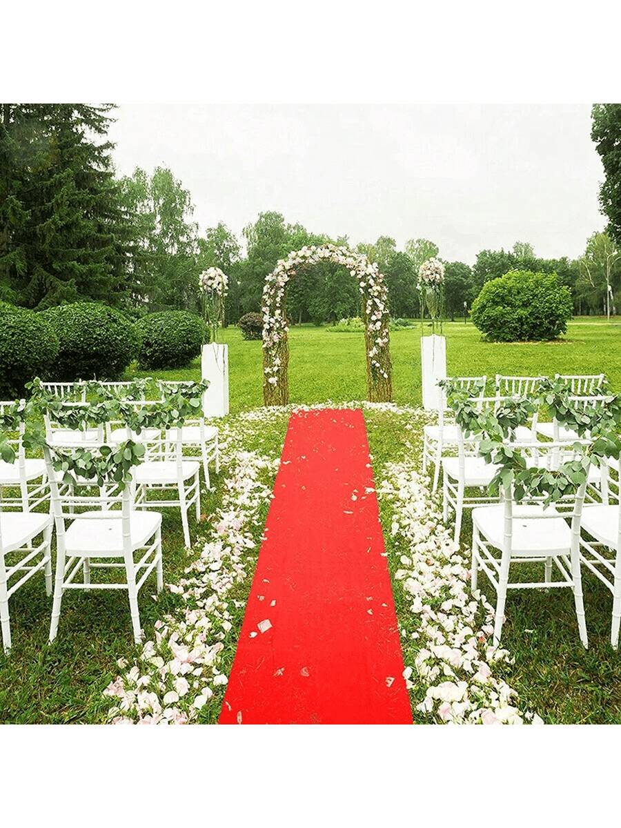Einweg Weiß & Rot Gangway Teppich, Event Party Hochzeit Eröffnungszeremonie Gangway Teppich, Bühnen Laufsteg Willkommens Matte, Outdoor Kommerzieller Teppich