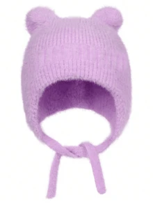 1 件女士可爱猫耳毛茸茸护耳针织帽，温暖时尚，适合日常佩戴 - 繫繩款貓咪耳帽 - 查看 14