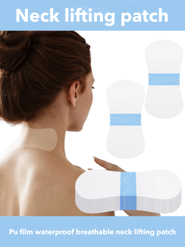 20 piezas/50 piezas Cinta para levantar el cuello, pegatinas invisibles y no irritantes para levantar el cuello; parches impermeables y a prueba de sudor para arrugas del cuello, cintas para firmar el cuello livianas y amigables con la piel
