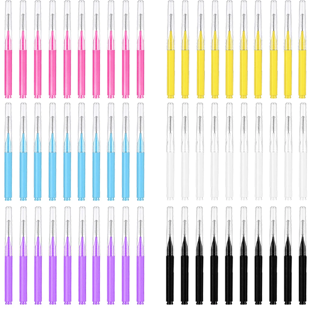 6/18/30/60支成人直牙线刷，清洁牙缝，矫正牙套间隙，牙齿清洁牙间刷，牙签刷 - 彩色 - 查看 1