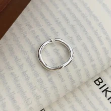 1pc Minimalist Silver-Plated Copper Wavy Adjustable Ring, Suitable For Women's Daily Wear And Gift