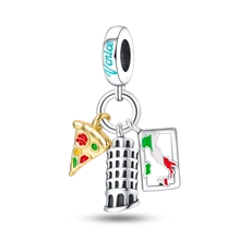 1Count Landmark Building Series Pendants, Camera Tower, Love And Freedom Journey, Notre Dame Cathedral, Colosseum, Arc De Triomphe, Italy Suitable For Women's DIY Bracelets, Necklaces And Other Jewelry Making Pendants, Suitable For Men And Women Jewelry Gifts; Holiday Gifts