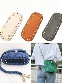 22x10厘米长底，适用于针织包、PU皮包，手工缝制带孔，DIY钩编包底配件，返校用品