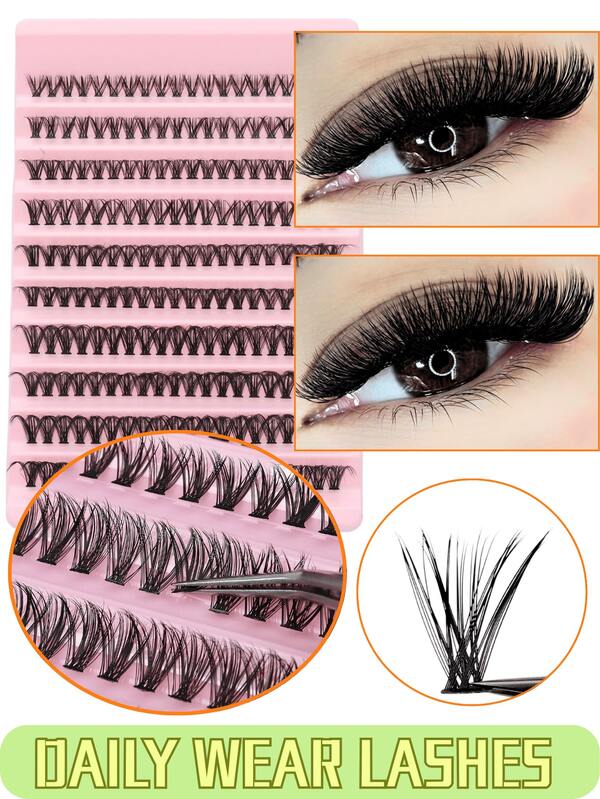 200PCS Individual Eyelash Extension Kit 40D Curl C 10-16mm Mixed Length Lash Set, Beginners DIY Individual Eyelash Extension Kit 40D Cat Eye&Ultra Thin&Soft & Comfortable, Long-Lasting Individual Cluster Lashes Perfect For Breathable Daily&Wedding&Dating&Party&On-The-Go, -For Halloween&Xmas&New Year's, Eyelashes Essential